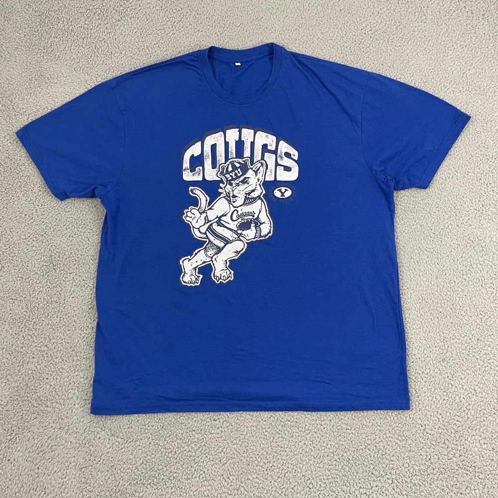 BYU Cougars T-Shirt Men 3XL Blue Short Sleeve Collegiate